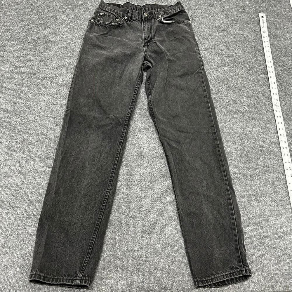 H.I.S. Jeans Mens Size 30 Black Straight Leg Vintage Denim Made in USA 46664